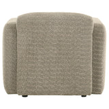 Dorset Brown Fabric Upholstered Round Track Arm Accent Chair from Coaster - Luna Furniture