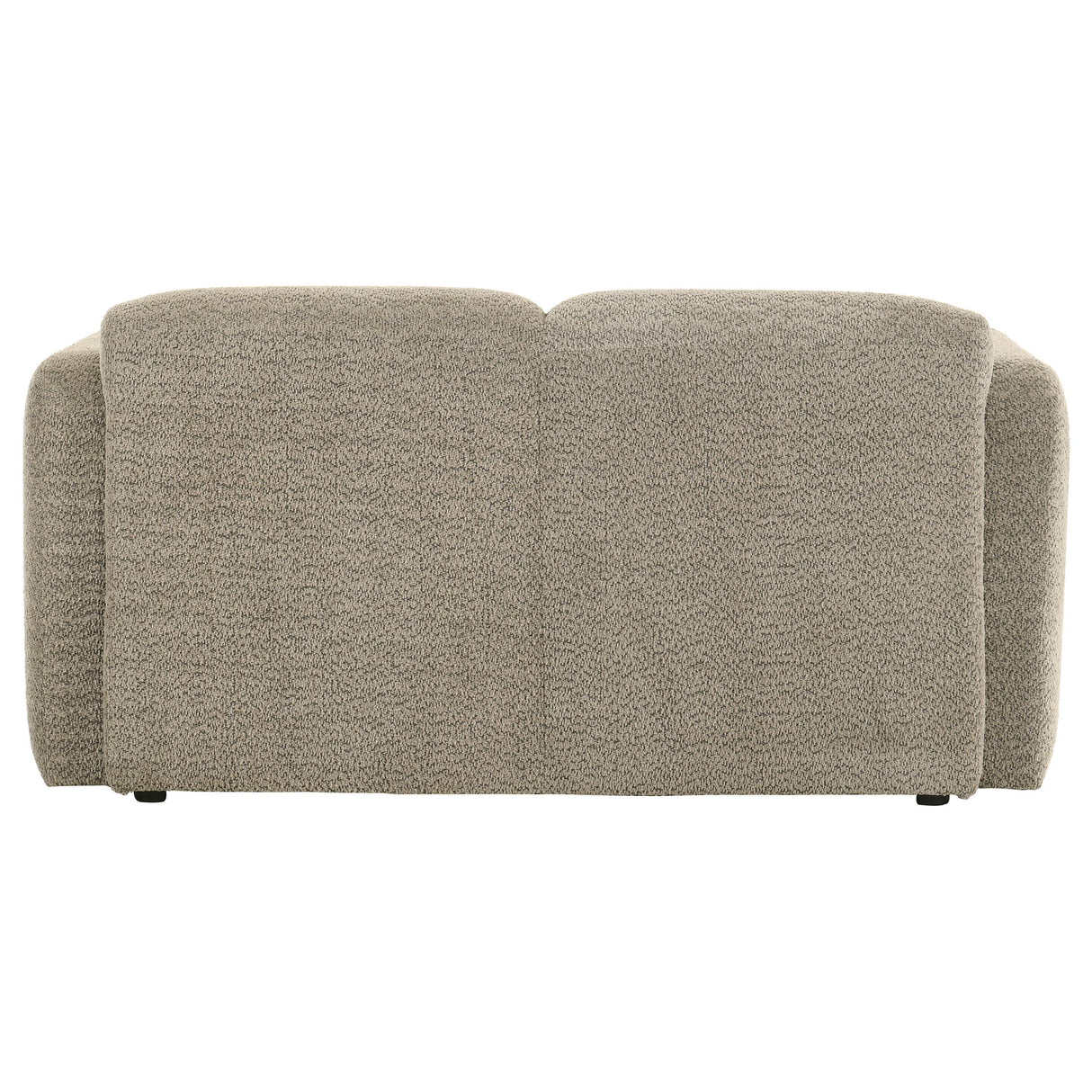Dorset Brown Fabric Upholstered Round Track Arm Loveseat from Coaster - Luna Furniture