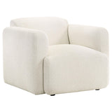 Dorset White Fabric Upholstered Round Track Arm Accent Chair from Coaster - Luna Furniture