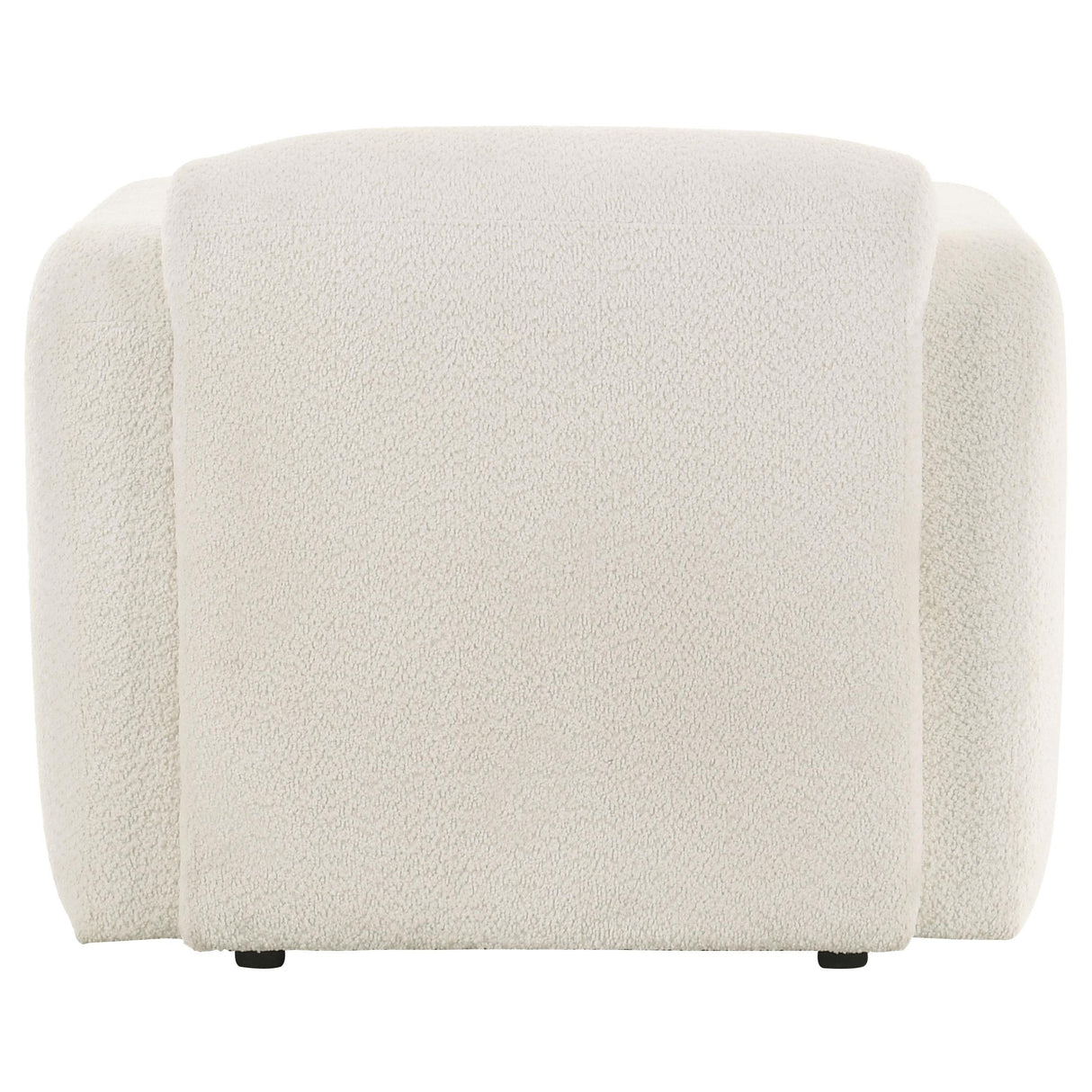Dorset White Fabric Upholstered Round Track Arm Accent Chair from Coaster - Luna Furniture
