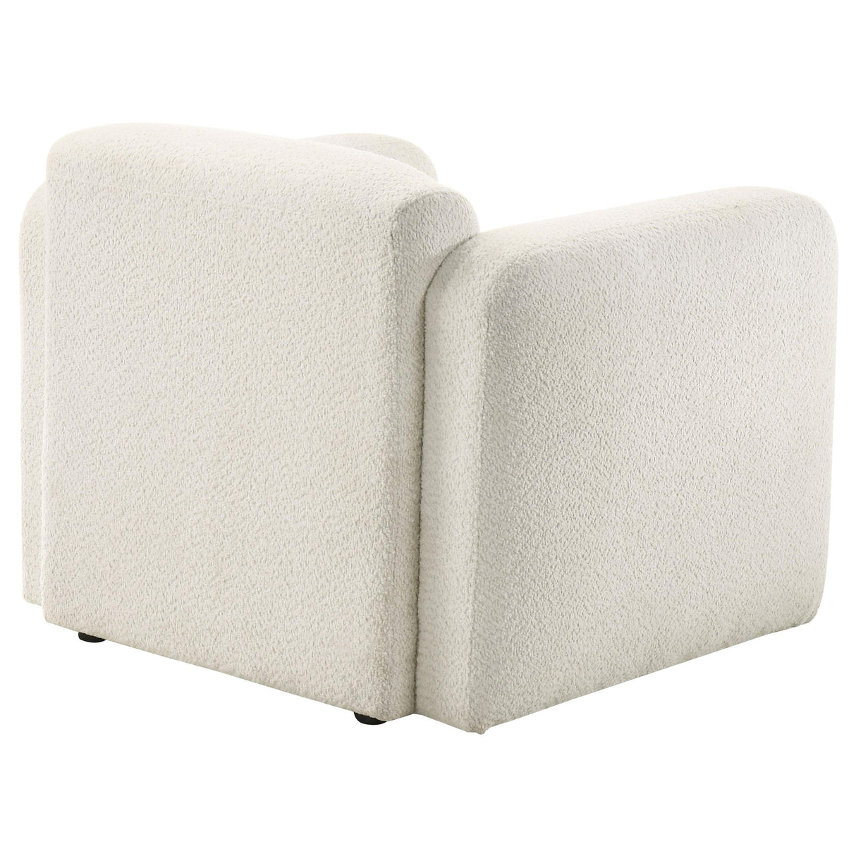 Dorset White Fabric Upholstered Round Track Arm Accent Chair from Coaster - Luna Furniture