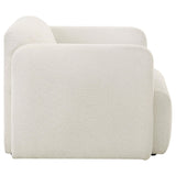 Dorset White Fabric Upholstered Round Track Arm Accent Chair from Coaster - Luna Furniture