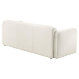 Dorset White Fabric Upholstered Round Track Arm Sofa from Coaster - Luna Furniture