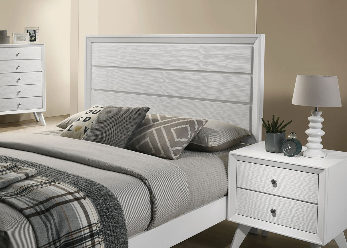 Dortmund White King Panel Bed from Furniture of America - Luna Furniture