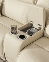 Double Deal Almond 5-Piece Reclining Sectional with Console from Ashley - Luna Furniture