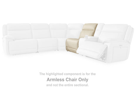 Double Deal Almond Armless Chair from Ashley - Luna Furniture
