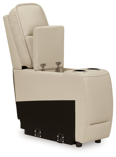 Double Deal Almond Console with Storage from Ashley - Luna Furniture