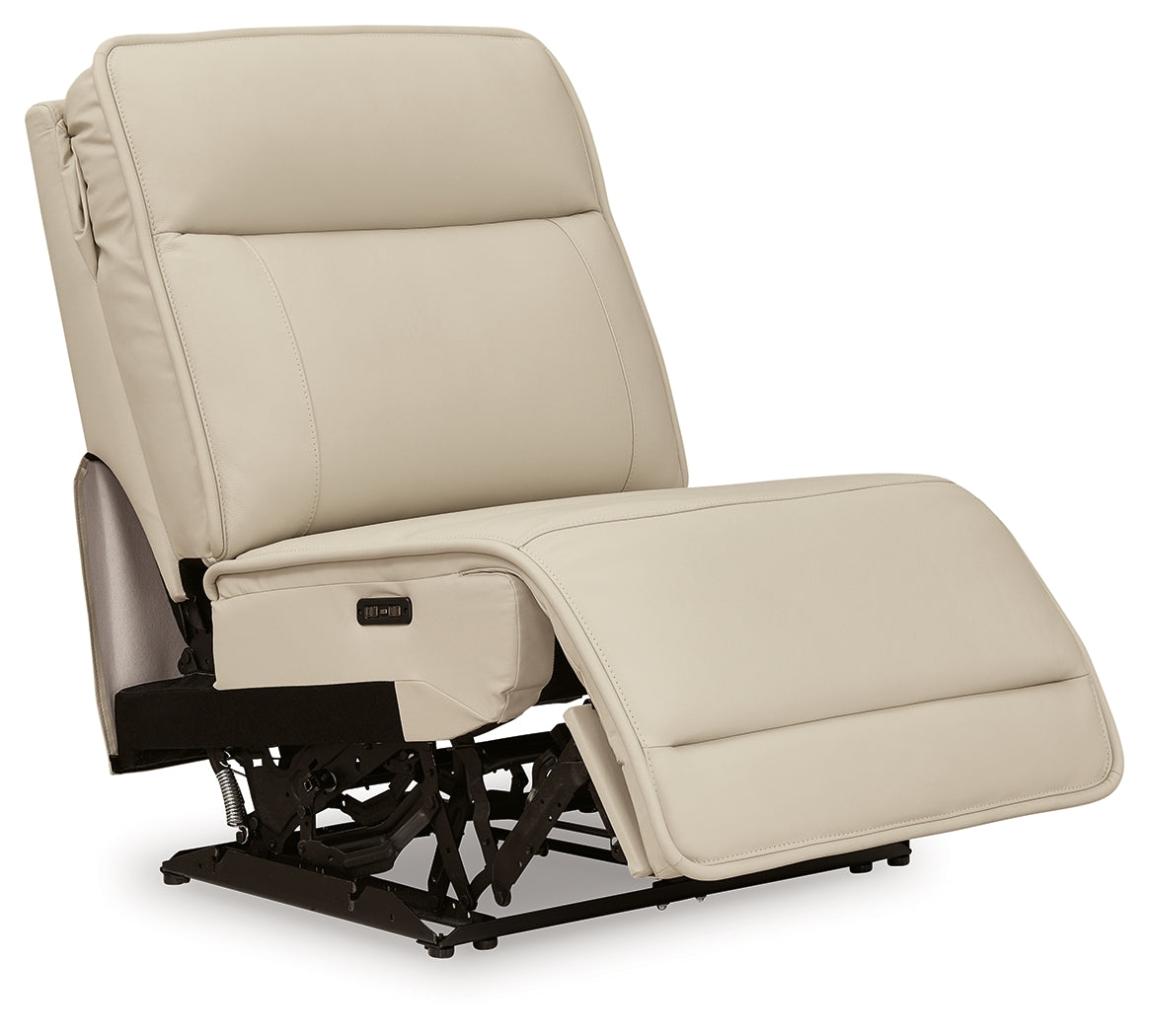Double Deal Almond Power Armless Recliner from Ashley - Luna Furniture