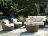 Double Point Beige Outdoor Seating Set from Ashley Furniture - Luna Furniture