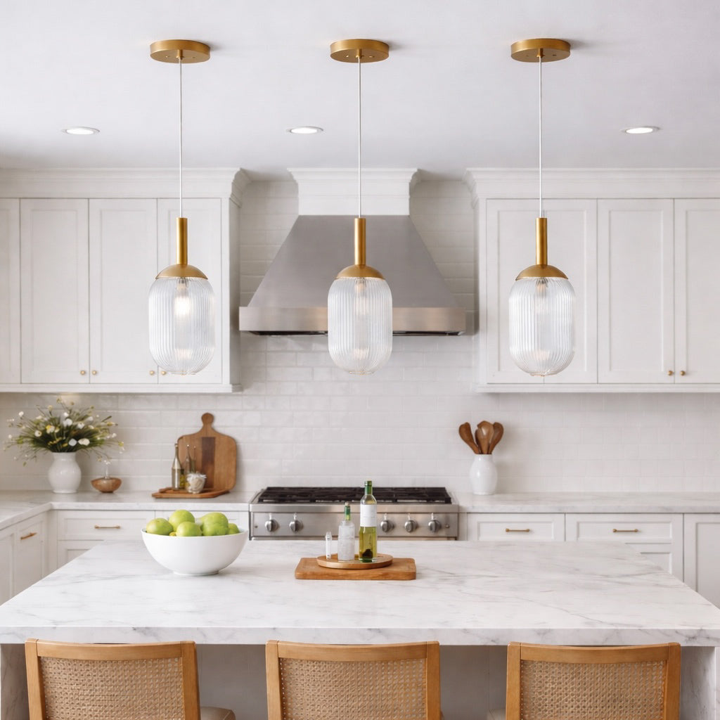 Dover Pendant Lamp - Bronze and Clear from Ashcroft Furniture - Luna Furniture