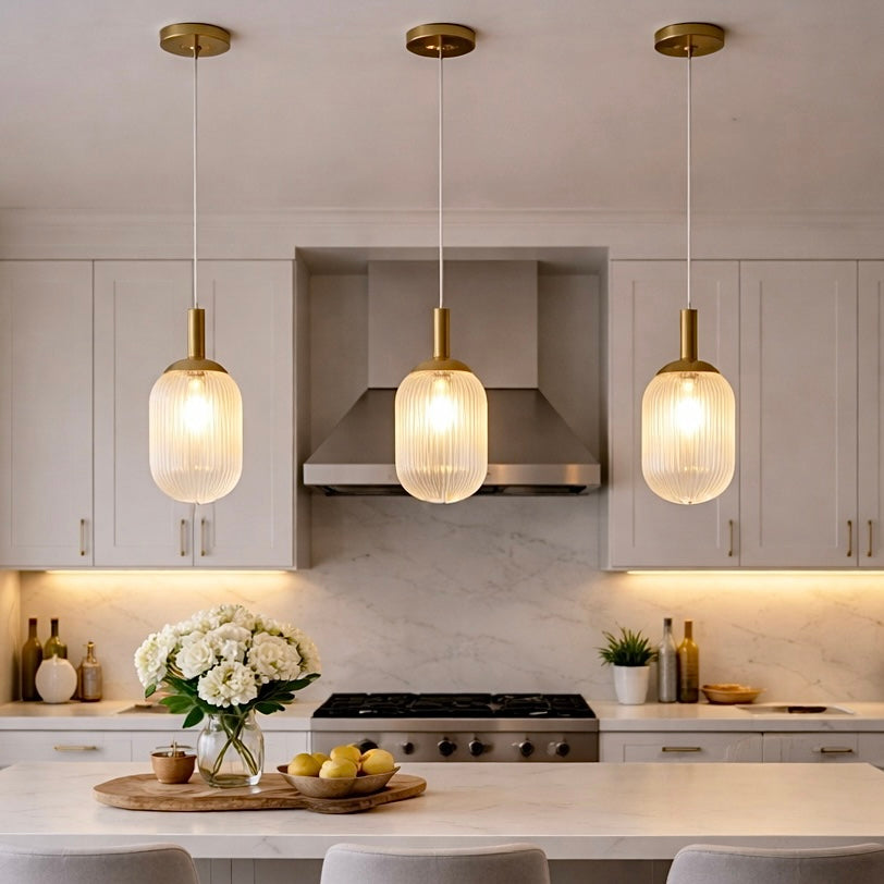 Dover Pendant Lamp - Bronze and Clear from Ashcroft Furniture - Luna Furniture
