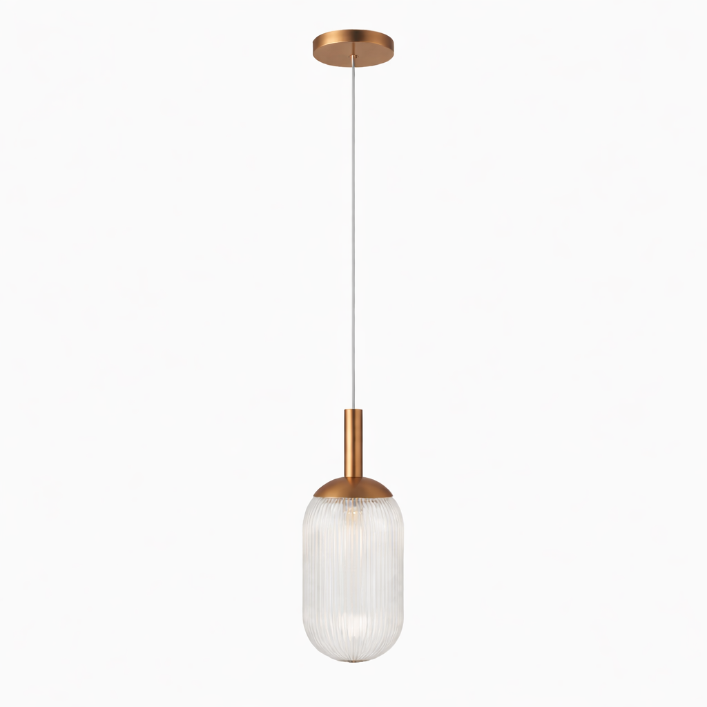 Dover Pendant Lamp - Bronze and Clear from Ashcroft Furniture - Luna Furniture