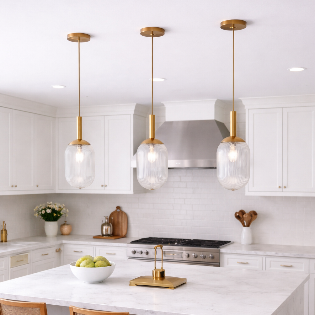 Dover Pendant Lamp - Bronze and Clear from Ashcroft Furniture - Luna Furniture