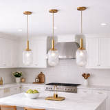 Dover Pendant Lamp - Bronze and Clear from Ashcroft Furniture - Luna Furniture
