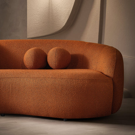 Blair Orange Curvy Boucle Sofa from Ashcroft Furniture - Luna Furniture
