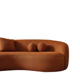 Blair Orange Curvy Boucle Sofa from Ashcroft Furniture - Luna Furniture
