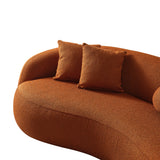 Blair Orange Curvy Boucle Sofa from Ashcroft Furniture - Luna Furniture