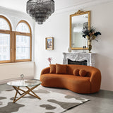 Blair Orange Curvy Boucle Sofa from Ashcroft Furniture - Luna Furniture