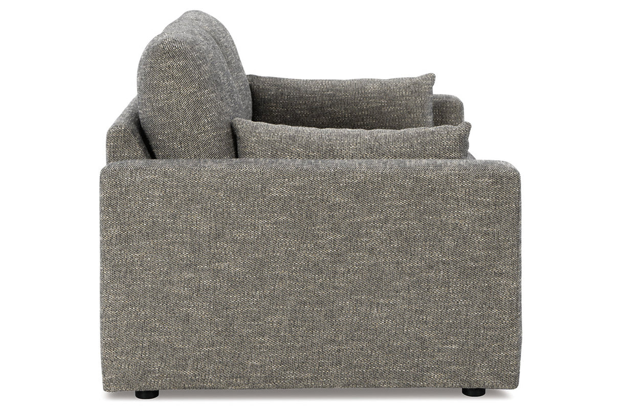 Dramatic Granite Sofa, Loveseat, Oversized Chair and Ottoman from Ashley - Luna Furniture