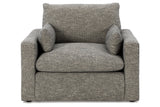 Dramatic Granite Sofa, Loveseat, Oversized Chair and Ottoman from Ashley - Luna Furniture