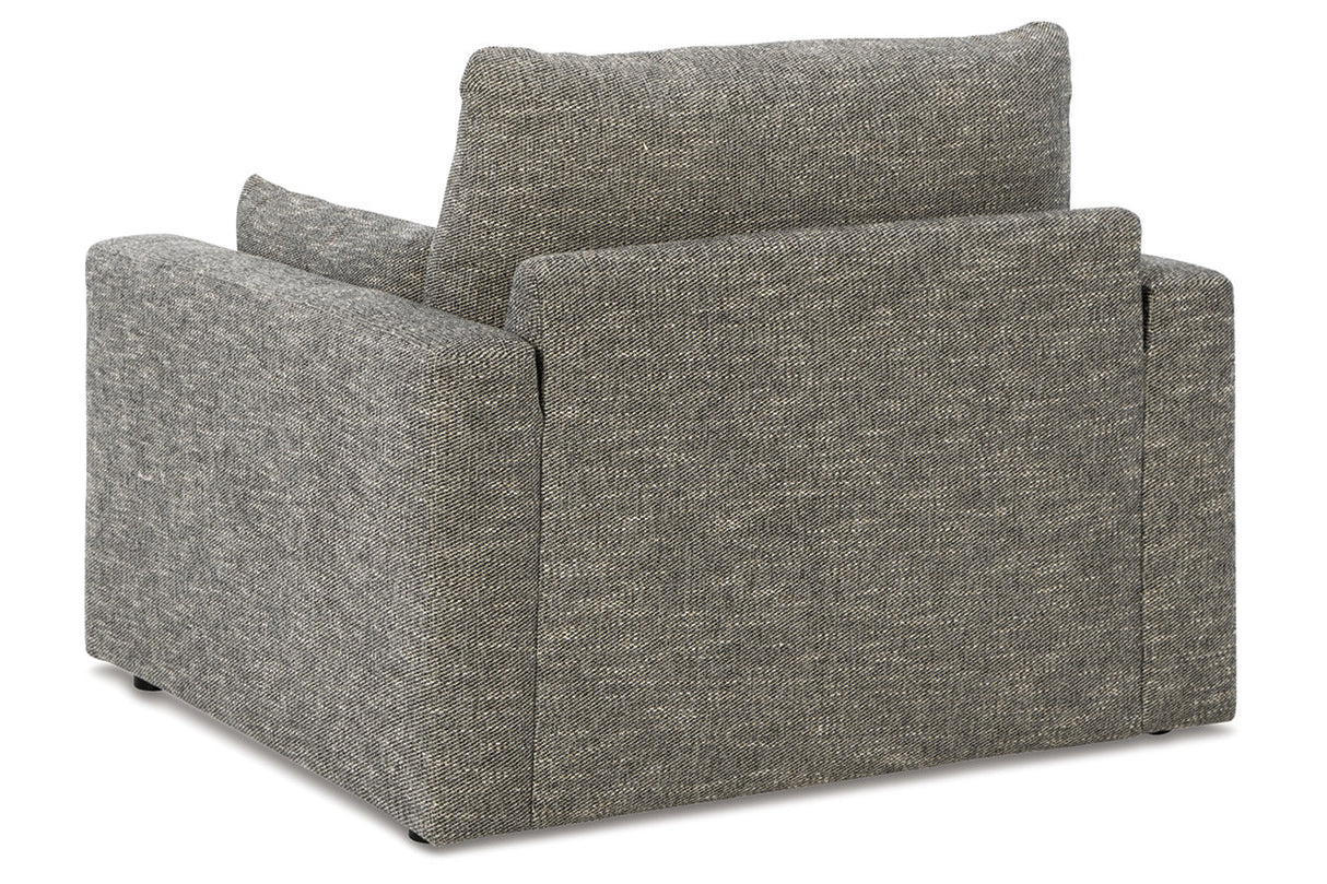 Dramatic Granite Sofa, Loveseat, Oversized Chair and Ottoman from Ashley - Luna Furniture