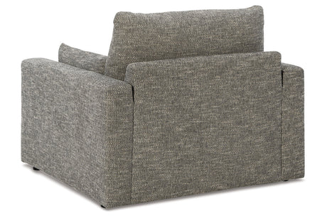 Dramatic Granite Sofa, Loveseat, Oversized Chair and Ottoman from Ashley - Luna Furniture