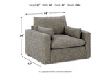 Dramatic Granite Sofa, Loveseat, Oversized Chair and Ottoman from Ashley - Luna Furniture