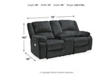 Draycoll 2 Power Reclining Loveseats and Recliner from Ashley - Luna Furniture
