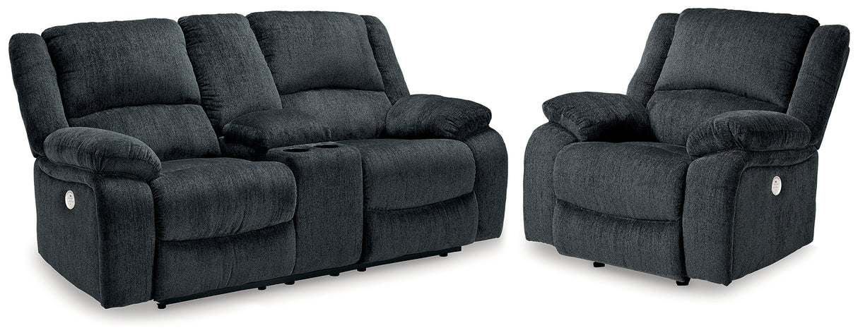 Draycoll Slate Power Reclining Loveseat and Power Recliner from Ashley - Luna Furniture