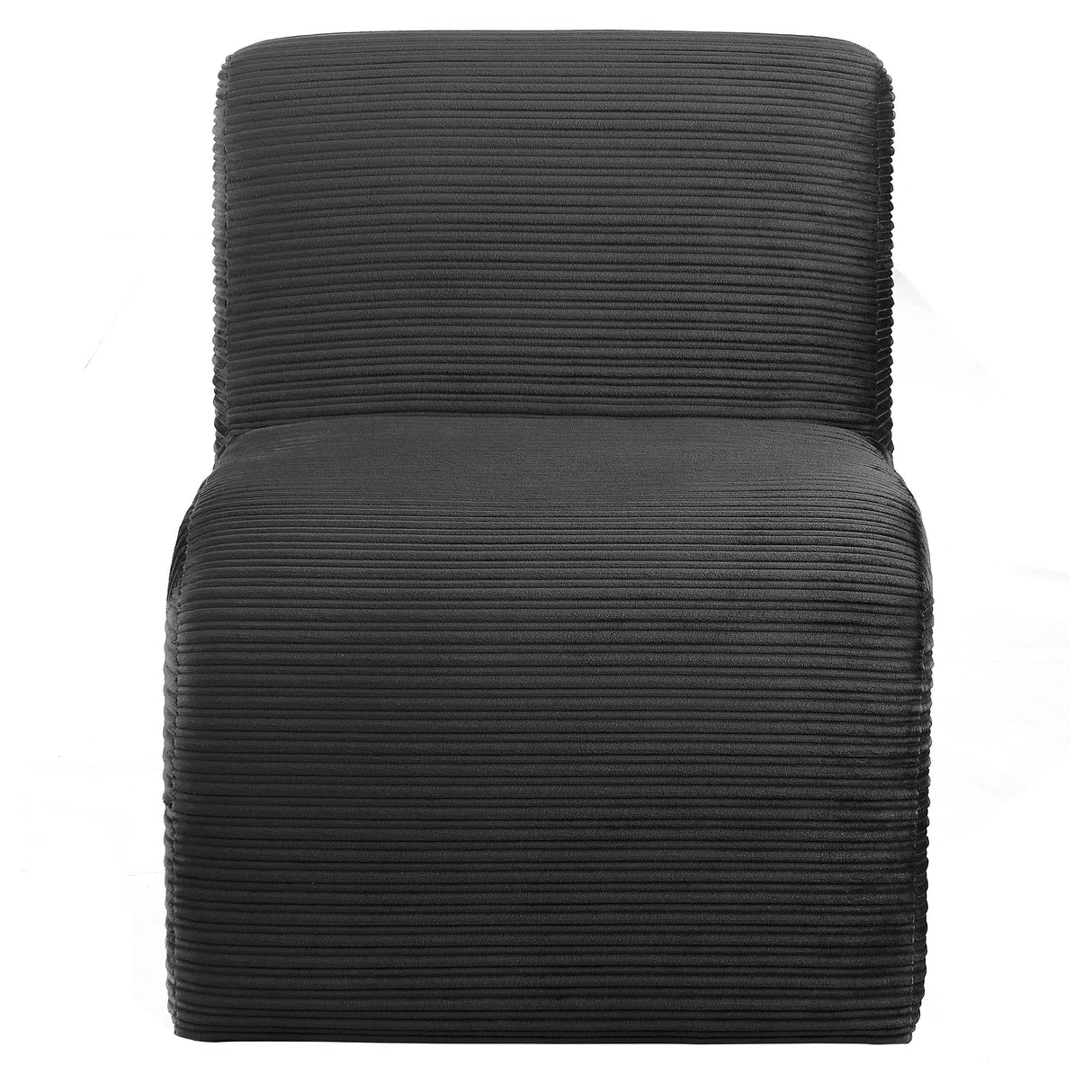 Drayton Black Upholstered Curved Armless Accent Chair from Coaster - Luna Furniture