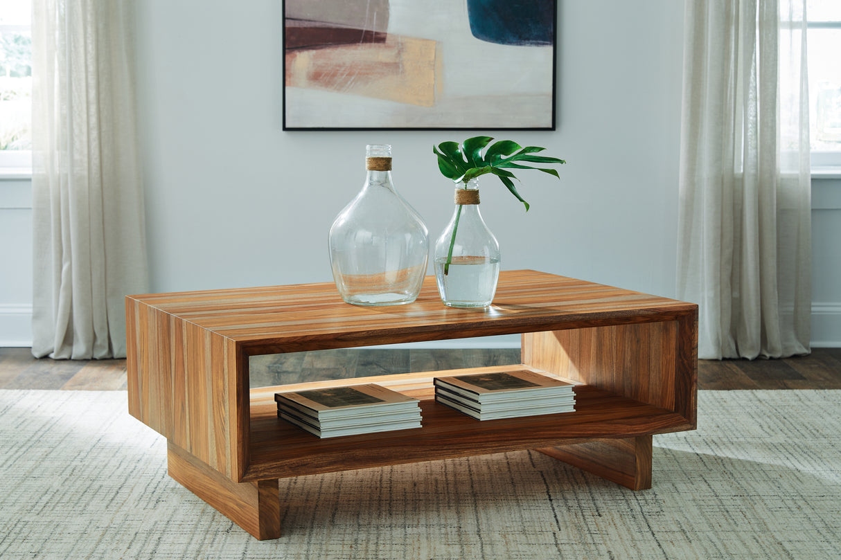Dressonni Brown Coffee Table from Ashley Furniture - Luna Furniture