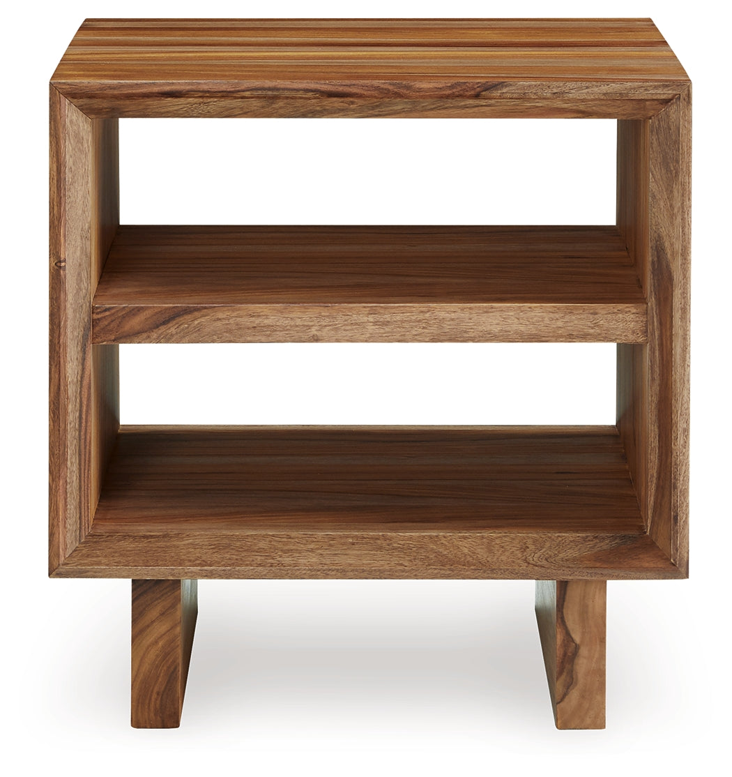 Dressonni Brown End Table from Ashley Furniture - Luna Furniture