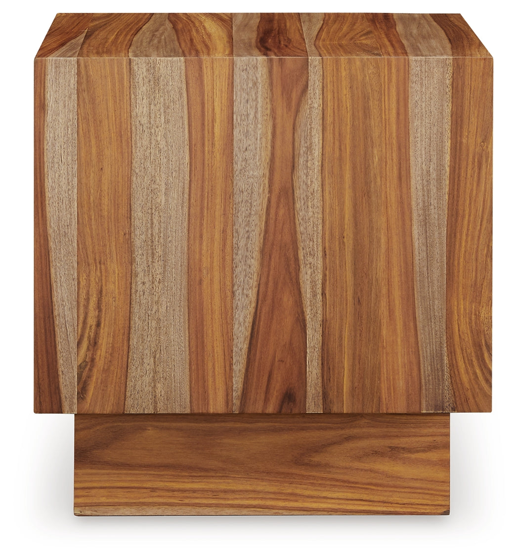 Dressonni Brown End Table from Ashley Furniture - Luna Furniture