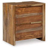 Dressonni Brown Nightstand from Ashley Furniture - Luna Furniture