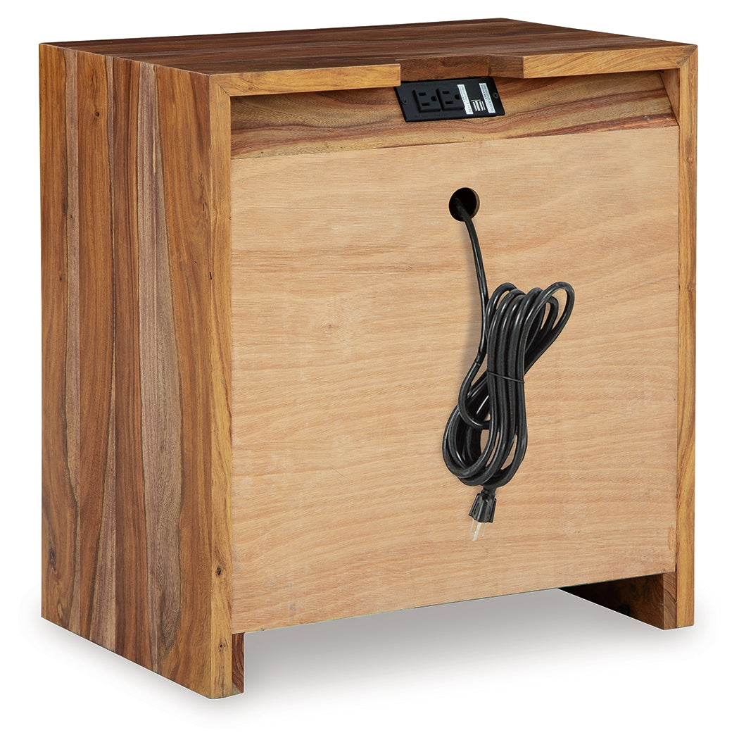 Dressonni Brown Nightstand from Ashley Furniture - Luna Furniture