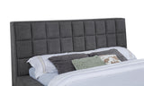 Dreux Gray Upholstered California King Panel Platform Bed from Coaster - Luna Furniture