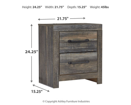 Drystan Full Panel Bed with 2 Storage Drawers with Mirrored Dresser, Chest and 2 Nightstands in Multi from Ashley Furniture - Luna Furniture