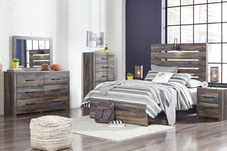 Drystan Full Panel Bed with Dresser and Nightstand in Multi from Ashley - Luna Furniture