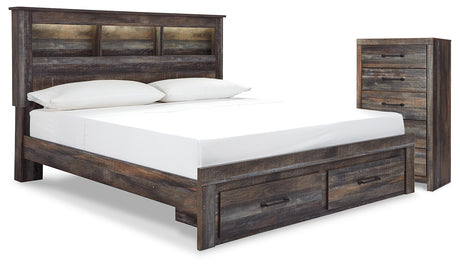 Drystan King Bookcase Storage Bed and Chest from Ashley - Luna Furniture