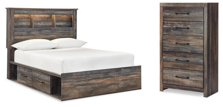 Drystan Multi Full Bookcase Storage Bed and Chest from Ashley - Luna Furniture