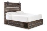 Drystan Multi Queen LED Storage Platform Bed with 4 Drawers from Ashley - Luna Furniture