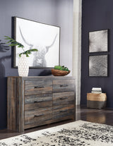 Drystan Queen Bookcase Bed, Dresser and Chest from Ashley - Luna Furniture