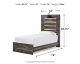 Drystan Twin Panel Bed with Dresser and Nightstand in Multi from Ashley - Luna Furniture