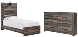 Drystan Twin Panel Bed with Dresser in Multi from Ashley - Luna Furniture