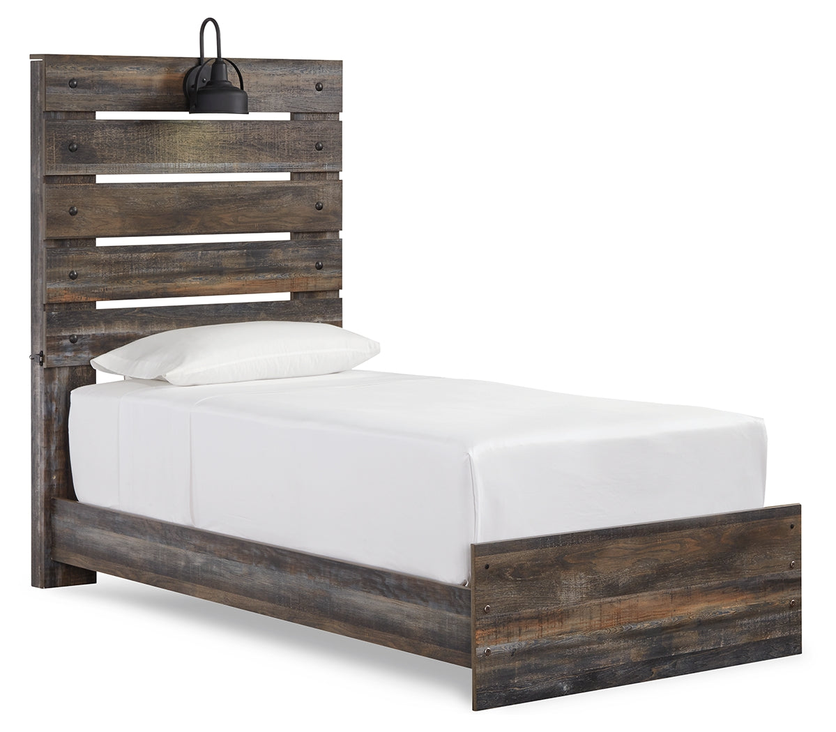 Drystan Twin Panel Bed with Mirrored Dresser, Chest and 2 Nightstands in Multi from Ashley - Luna Furniture