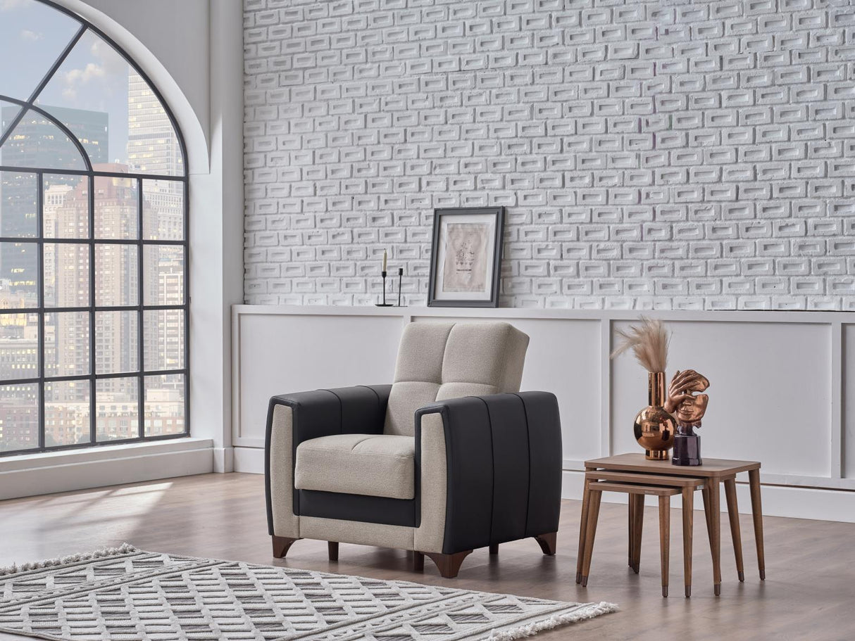 Dublin Boss Cream 3-Seat Sleeper Sofa from Bellona - Luna Furniture