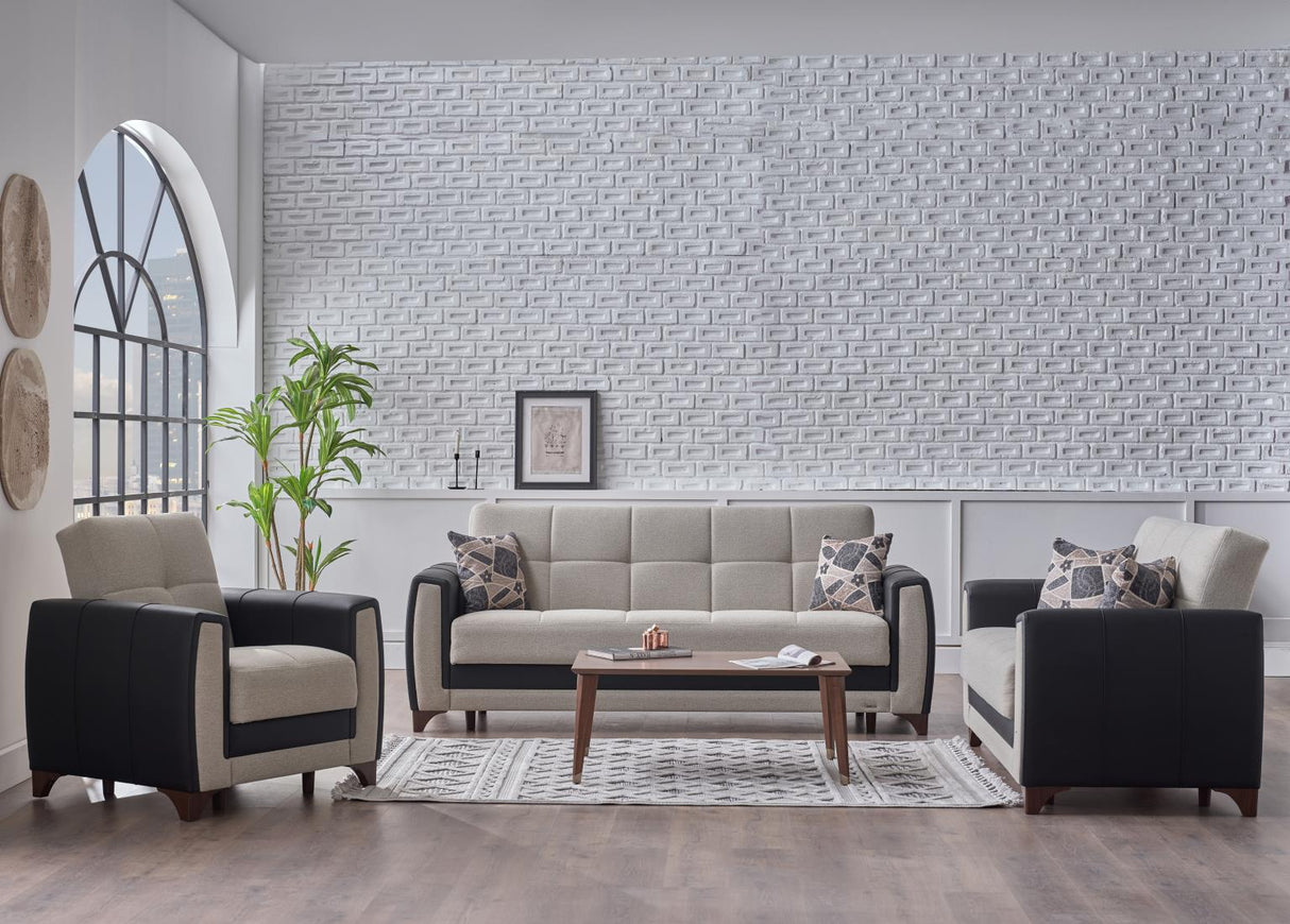 Dublin Boss Cream Chair from Bellona - Luna Furniture