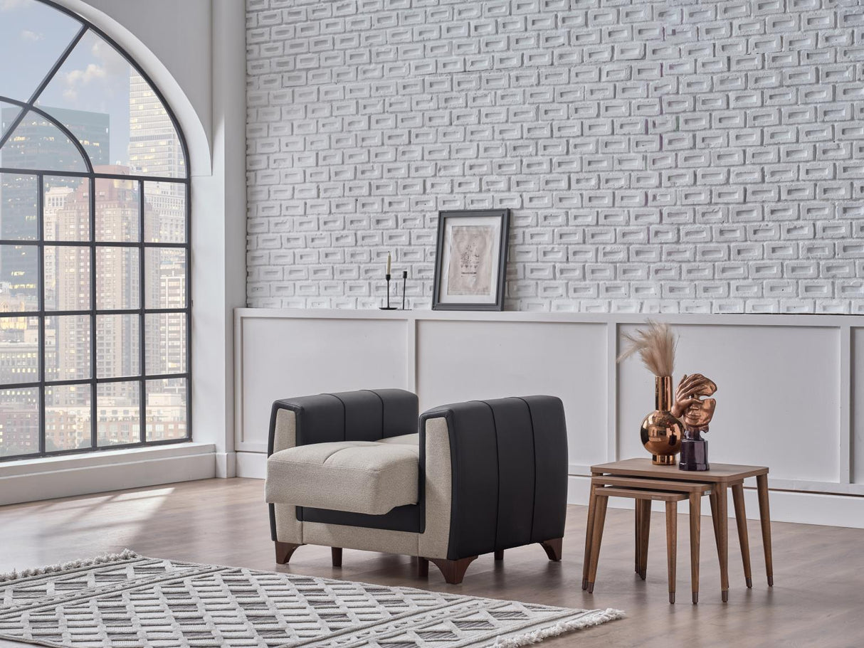 Dublin Boss Cream Chair from Bellona - Luna Furniture