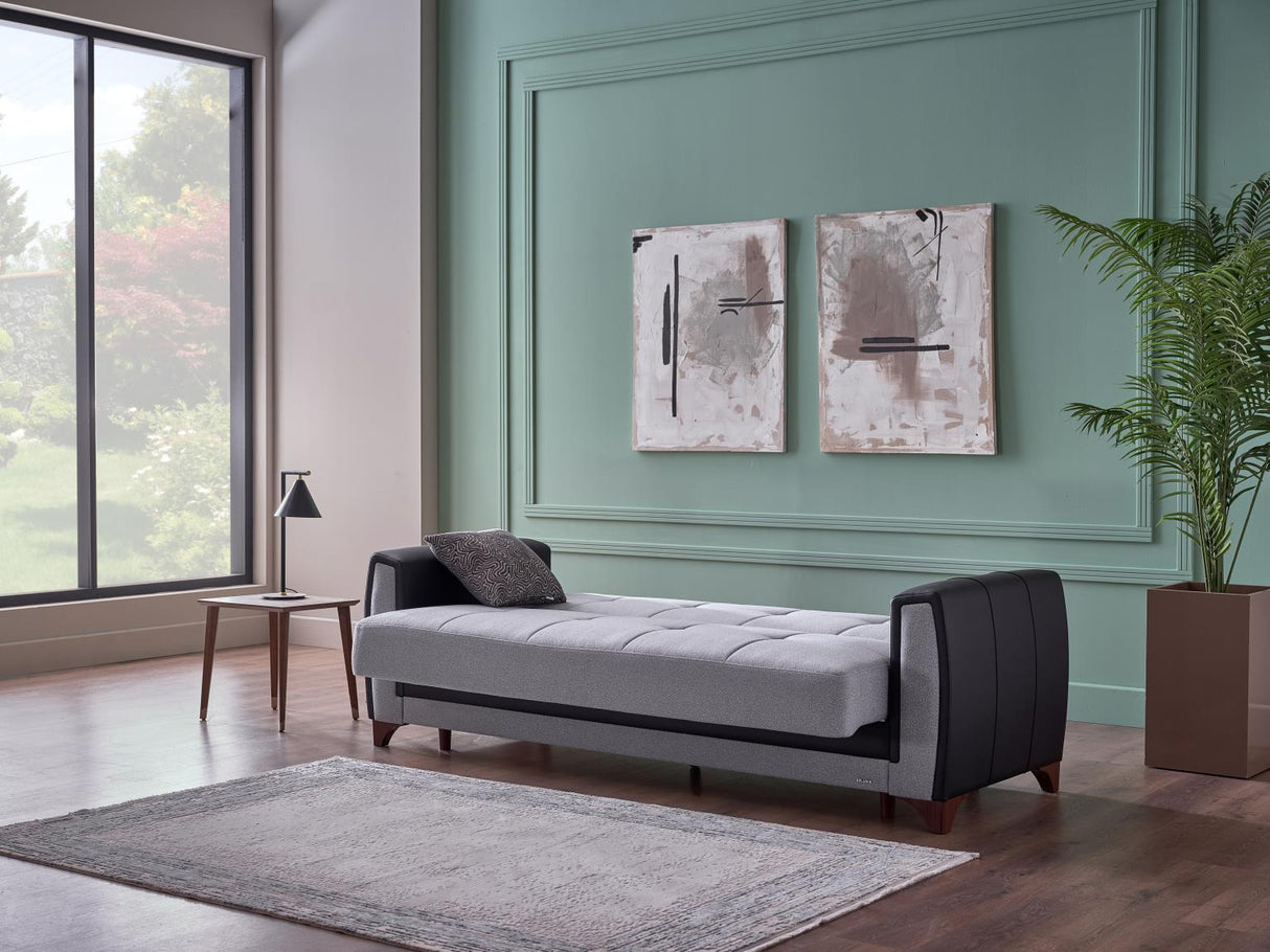 Dublin Boss Grey 3-Seat Sleeper Sofa from Bellona - Luna Furniture