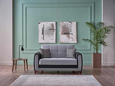 Dublin Boss Grey Armchair from Bellona - Luna Furniture